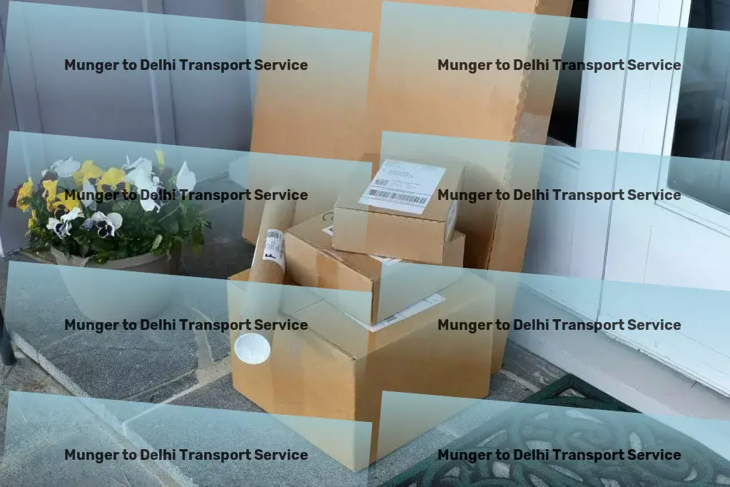 Munger to Delhi Transport Specialized package shipment